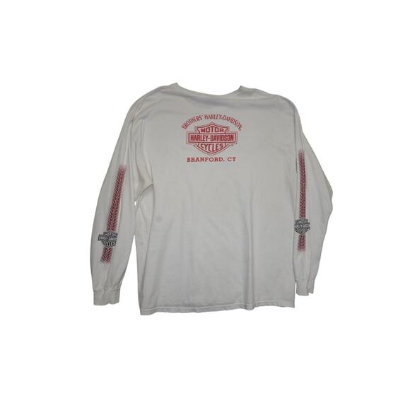 Harley-Davidson Tire Track Long Sleeve Shirt XL White - Picture 4 of 4